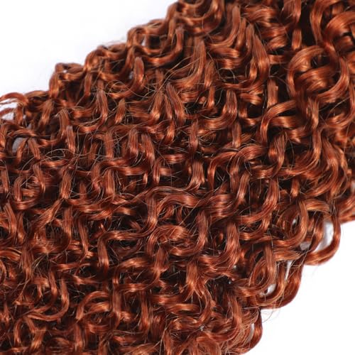 300g Reddish Brown Human Hair Bundle #33 Kinky Curly 12-16 Inch