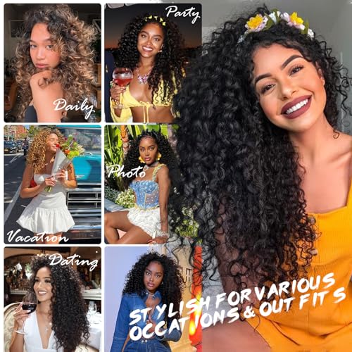 Alinyasha 350# 18 Inch Deep Water Wave Crochet Hair for Black Women