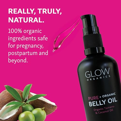 Pregnancy Belly Oil for Stretch Marks & Skin Hydration - Organic Maternity Skincare, 95ml