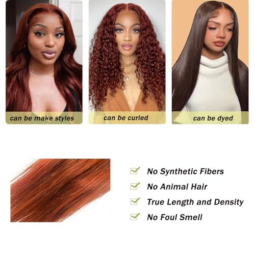 Reddish Brown 10 Inch Human Hair Lace Closure 5x5 Virgin Unprocessed Straight
