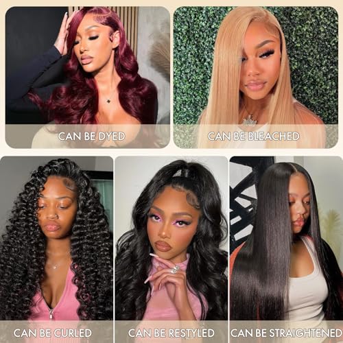 Brazilian Hair Extensions - 16 Inch Natural Color Virgin Remy Human Hair Bundles with Double Weft - No Shedding