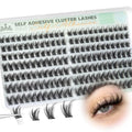 Self Adhesive Eyelash Clusters 168Pcs No Glue Lash Clusters Pre-glued Wispy Lash Extensions Self Adhesive Eyelashes Extensions Press on Individual Lash Extensions 10MM-16MM