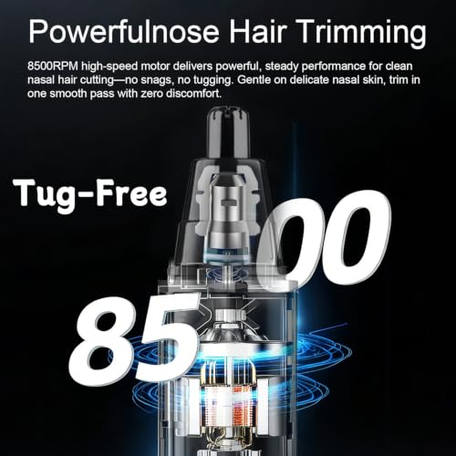 Rechargeable 4-in-1 Nose Ear Eyebrow Beard Trimmer Kit - Waterproof, LED Display