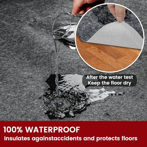 AEHISDHIE 9x12 ft Waterproof Rug Pad Non-Slip Felt Carpet Cushion for All Floors