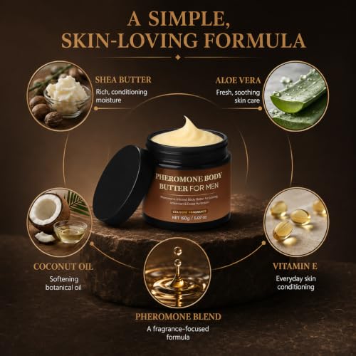 Derperzi Pheromone Body Butter for Men - Long-Lasting Fragrance & Deep Hydration (2 Pack)