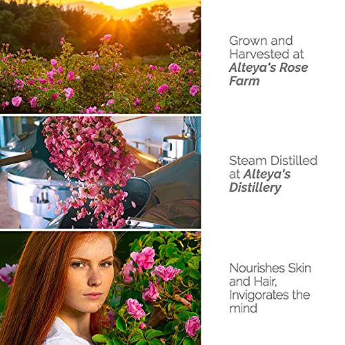 Alteya Organic Centifolia Rose Water 500ml - 100% USDA Certified Organic Big Bottle Authentic Pure Rosa Centifolia Flower Water Steam-Distilled and Sold Directly by The Rose Grower Alteya Organics