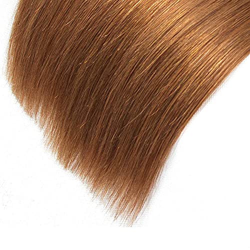 AiPliantfis #30 Light Brown Straight Human Hair Bundles - 3 Pack 12-34 Inch Variation of THIS listing