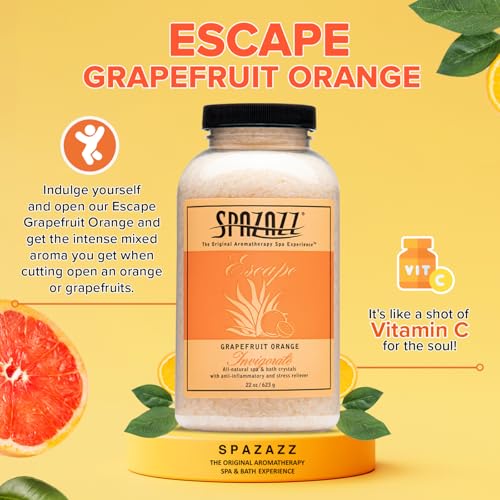 Spa Bath Crystals - Grapefruit Orange Aromatherapy & Anti-Inflammatory Benefits