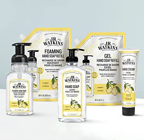 J.R. Watkins Lemon Hand Soap Refill Pack of 6, 34 fl oz - Moisturizing Liquid Hand Wash