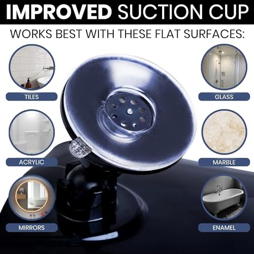 MIRRORVANA Fogless Shower Mirror for Shaving with Upgraded Suction, Dual Anti Fog Design, Shatterproof Surface & 360¡Æ Swivel, 8" x 7"