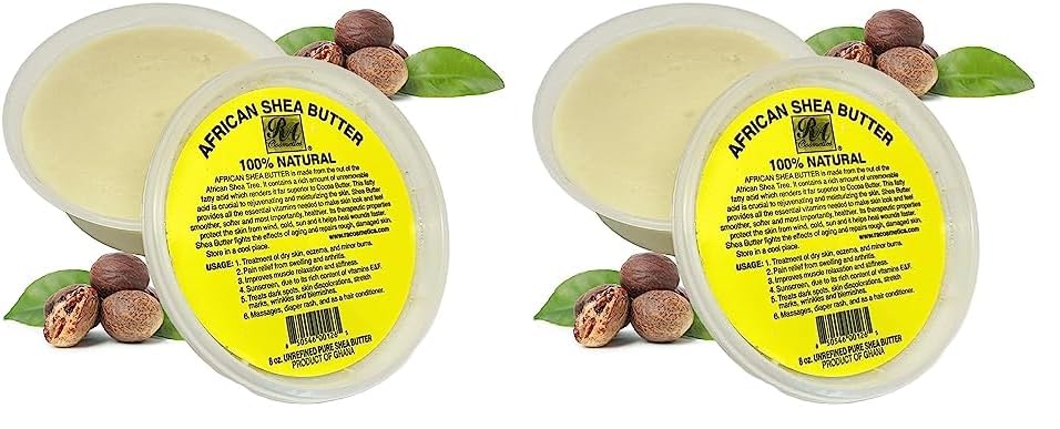 REAL African Shea Butter Pure Raw Unrefined From Ghana"IVORY" 8oz. CONTAINER