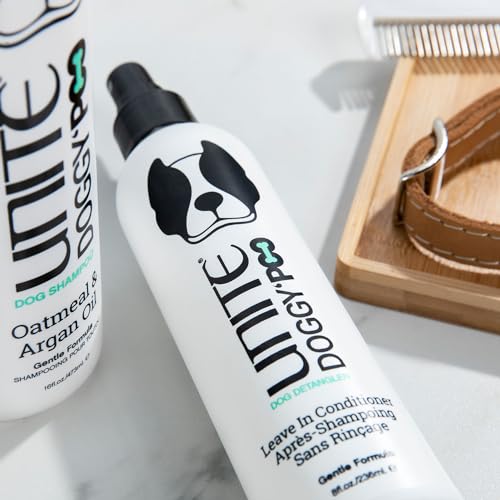 Unite Hair - Doggy 'Poo Detangler - Weightless Leave-in Conditioner That Instantly Detangles and Adds Shine to Your Dog's Coat - Safe for All Pet Types, 8 Fl Oz