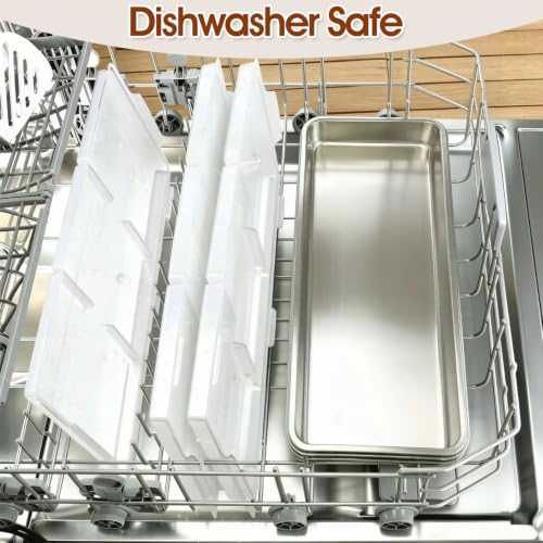Set of 5 Medium Metal Freeze Dryer Trays with Lids - Compatible with Harvest Right