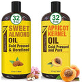 Pure Sweet Almond & Apricot Kernel Oil - Natural Carrier & Hair Oil