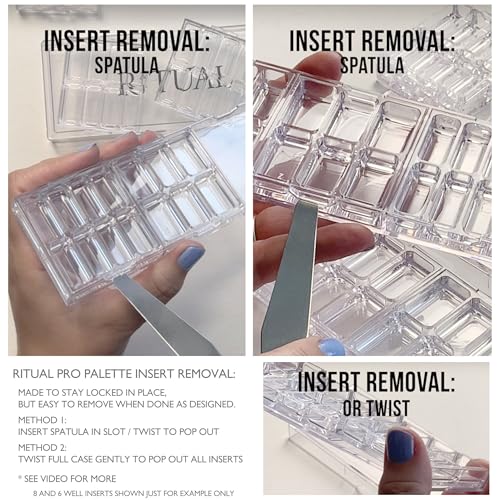 KIT RITUAL Empty Makeup Palette with 8 Wells - Portable Storage Organizer