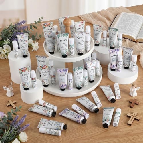 Loopeer 24-Piece Christmas Bible-Themed Hand Cream & Lip Balm Set for Women