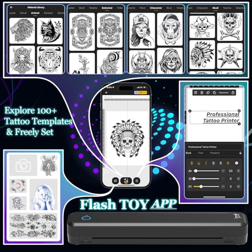 Portable Wireless Bluetooth Tattoo Stencil Printer - Compact & Rechargeable