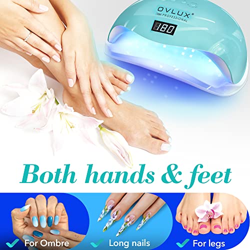 UV LED Nail Lamp 180W with Auto Sensor & LCD Display - Tiffany Variation