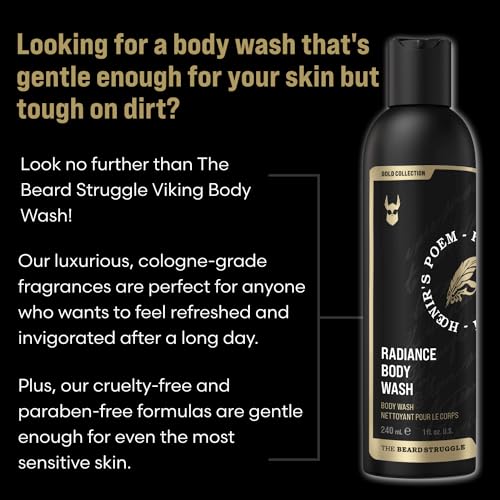 Men's Body Wash Alfheim's Forests - Silver Collection Full Body Hydrating Shower Gel - Natural Fragrance