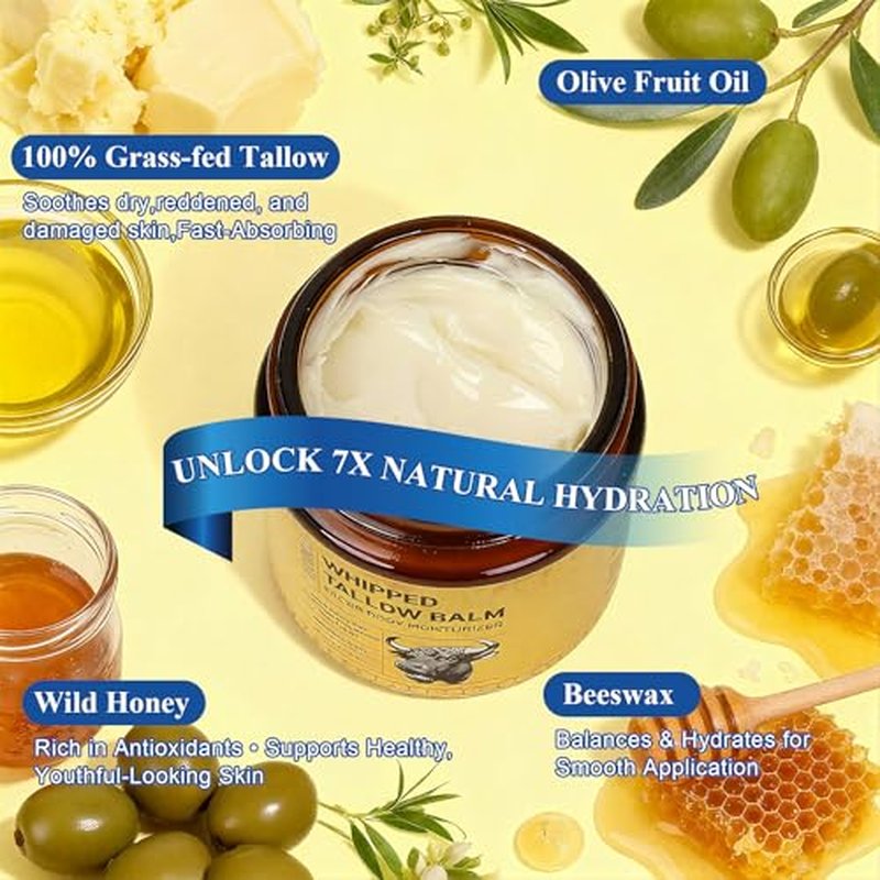 2 Pack Bee Venom Cream,7X Moisturizing Effect than Traditional Tallow Balm,100% Glass Fed Tallow for Skin with Organic Bee Venom,Bee Venom Skin Cream for Dry Skin, Face & Body Moisturizer