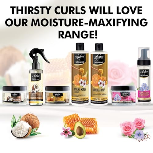 Sofn’free Hydration Manuka Honey Shampoo 3 Pack - Curly Hair Moisturizing Sulfate-Free