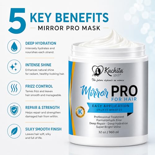 Kachita Spell MirrorPRO Super Gloss Hair Mask - Coconut, 32 oz - Deep Hydrating Frizz Control