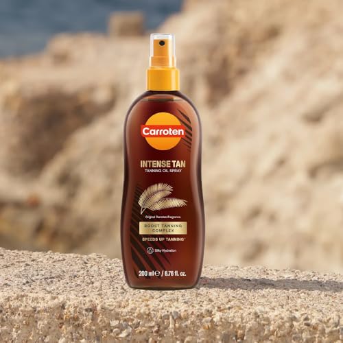 Carroten Intensive Tanning Oil Spray | Browning Tan Accelerator | Vitamin E and Carrot & Coconut Oils | Water-Resistant, Silky Hydration | Coconut Fragrance | Made in Greece | 6.7 oz (2 Pack)
