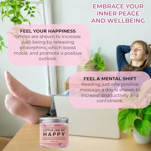 Happy Gift Set ? Spa Pamper Kit, Smile Socks, Motivational Uplifting Quotes, Silly Sleep Mask | Self-Care Gift Box for Women, Mother's Day (Premium Set)