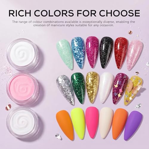 Acrylic Nail Kit with Drill for Beginners - Includes UV Light & 18 Colors