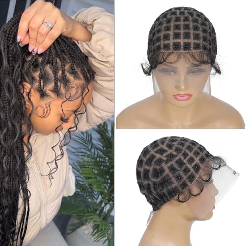 Breathable Full Lace Crochet Wig Cap with Baby Hair - 95 Knots, 1B Variation