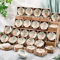 Sage Green Ceramic Wedding Favors - 48 Small Bowls with Flower Design