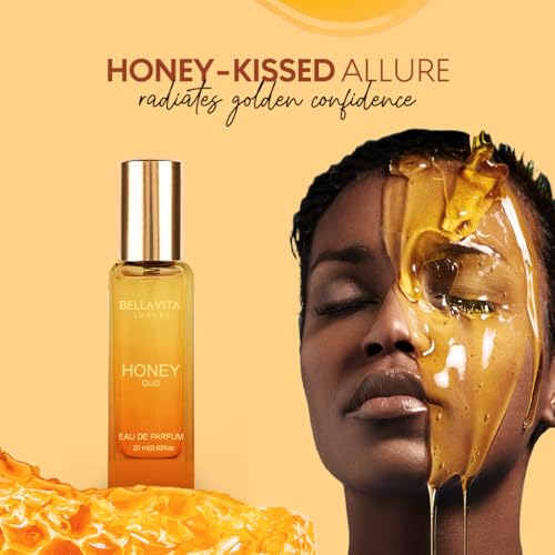 BellaVita Honey Oud Unisex Perfume 100ml & 20ml Long-Lasting Arabian Fragrance