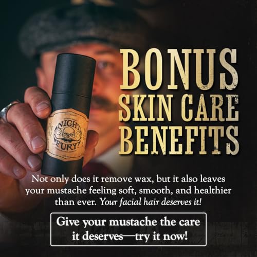 THE VINTAGE GROOMING CO. Mustache Wax Remover Night Fury Oil by Death Grip - Get Wax Out Of Your Handlebar Moustache Or Beard | Mustache Cleaner Kit