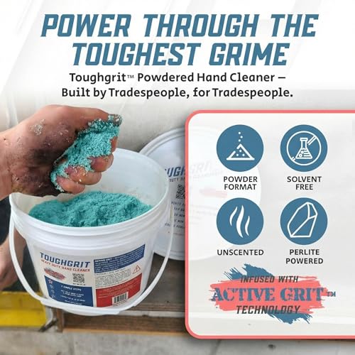 Toughgrit Heavy-Duty Powder Hand Cleaner, Perlite Abrasive, 101 oz – Skin-Safe, Solvent-Free
