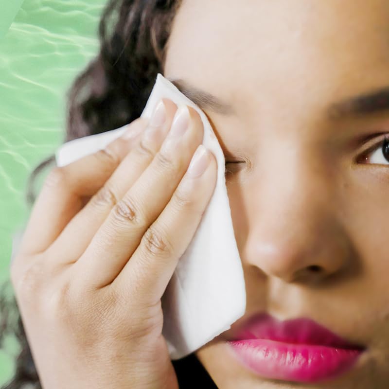 60 Pcs Tea Tree Oil Eyelid Cleansing Lash Wipes with Coconut Hyaluronic Acid Green Tea Chamomile Aloe Vera Itchy Stye Eyes Relief Natural Individually Wrapped Makeup Remover Daily Cleanser