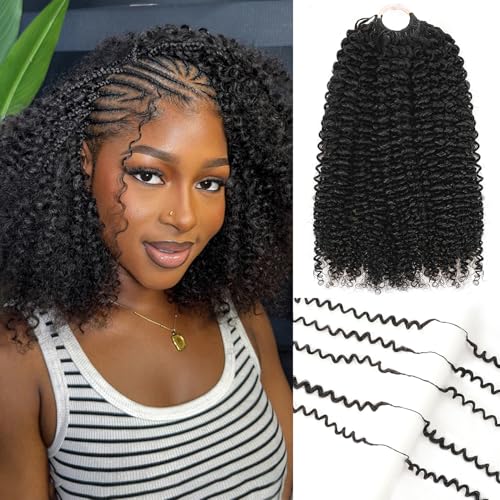 Natural Black Feather Crochet Hair Extensions 16 Inch 120g - Knotless & Pre-Looped