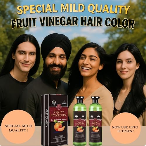 Fruit Vinegar Hair Color - Ammonia-Free Gray Coverage, Long-Lasting, 33.8 fl oz