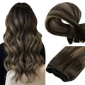 Balayage Human Hair Weft Extensions 14 Inch - Soft & Natural, Easyouth