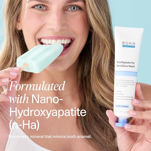 Sensitive Toothpaste 4oz Pack of 3 - Fluoride Free Nano Hydroxyapatite, Mint Coconut Flavor