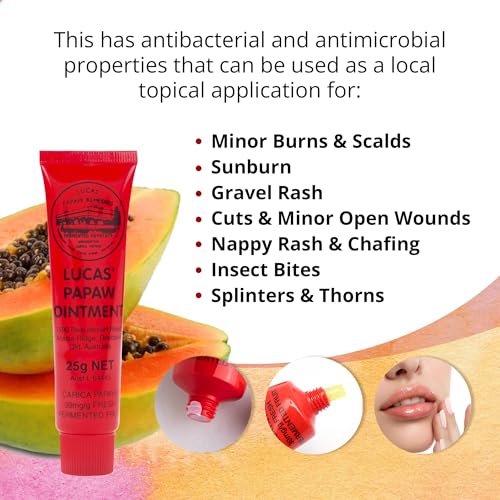 Lip Ointment Cream for Dry Lips & Skin Relief - 2 x 25g