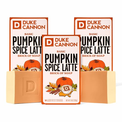 Pumpkin Spice Latte Bar Soap Set - Duke Cannon 10 oz Triple Milled, 3 Pack Variation