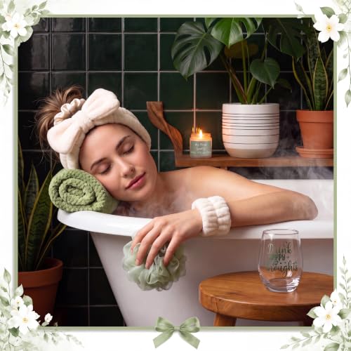 Zopeal Green Gift Basket Set for Women Spa Care Relaxation Birthday - All-in-One