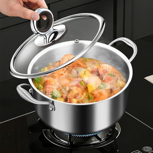 10.24 Inch Titanium Nonstick Soup Pot - Hammered Induction Cookware