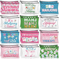 Mahjong Cosmetic Bags Bulk Set - 24 Portable Makeup Pouches for Gifts