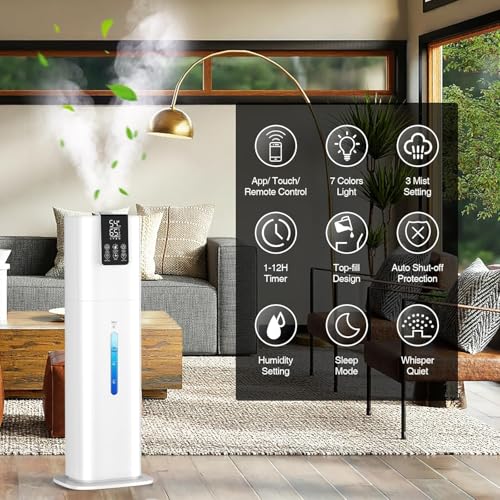 Honovos 8L Smart Humidifier for Large Rooms with App & Remote Control