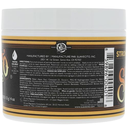 Suavecito Pomade Firme Strong Hold Hair Pomade 4 oz - 2 Pack, Medium Shine, Water-Based, Easy Wash Out, All-Day Style