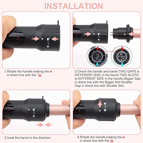 Emocci Pro Rose Gold 5-in-1 Curling Wand Set with Large Ceramic Barrels