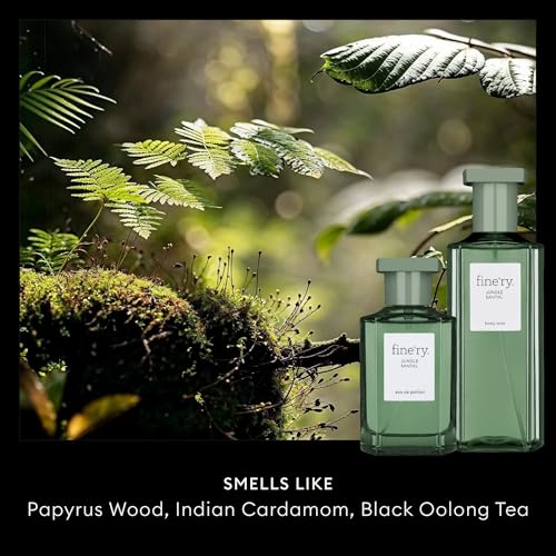Fine'ry Jungle Santal Spicy Sandalwood Eau de Parfum & Body Mist Gift Set | Woody & Earthy Fragrance Duo for Women
