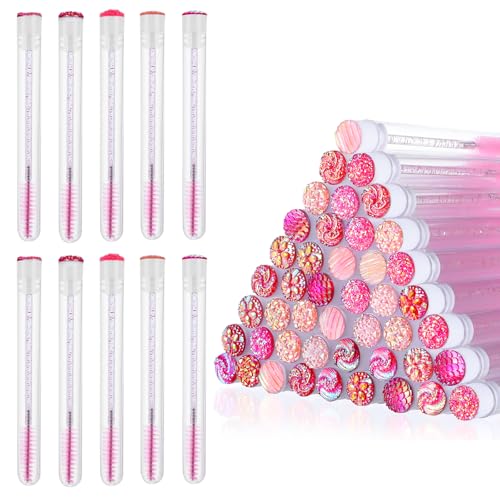 Disposable Eyelash Extension Brush Set with Clear Storage Cases - 200 Multicolor Spoolies & Wands