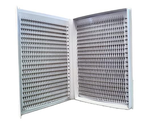 Curl C 5D Wispy Premade Lash Fans - 1200 Flares, 0.07mm, 9-16mm Lengths, Handmade